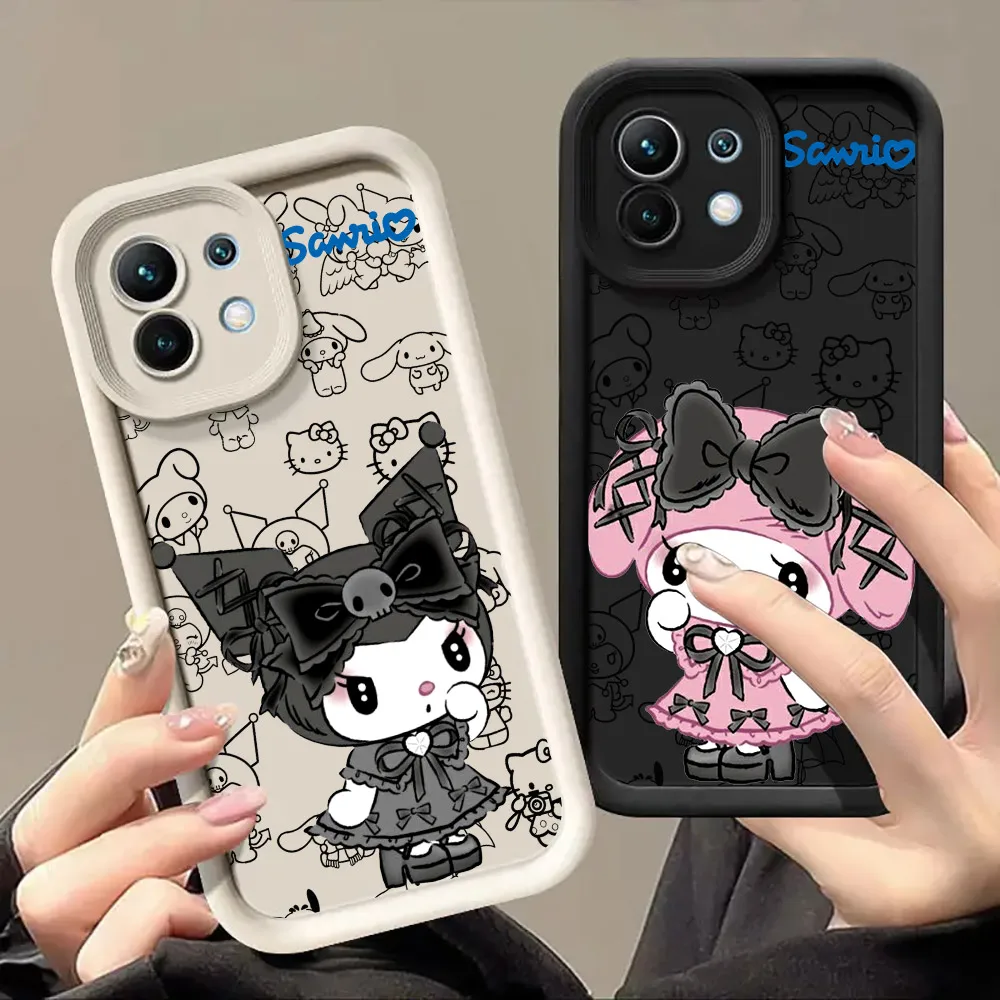 Phone Case For Xiaomi 14T 14 13T Pro 12 13 11 Lite POCO F3 F5 X3 X5 X6 M5s M6 Pro Shockproof Cover Japanese Ainme Sanrio Cartoon