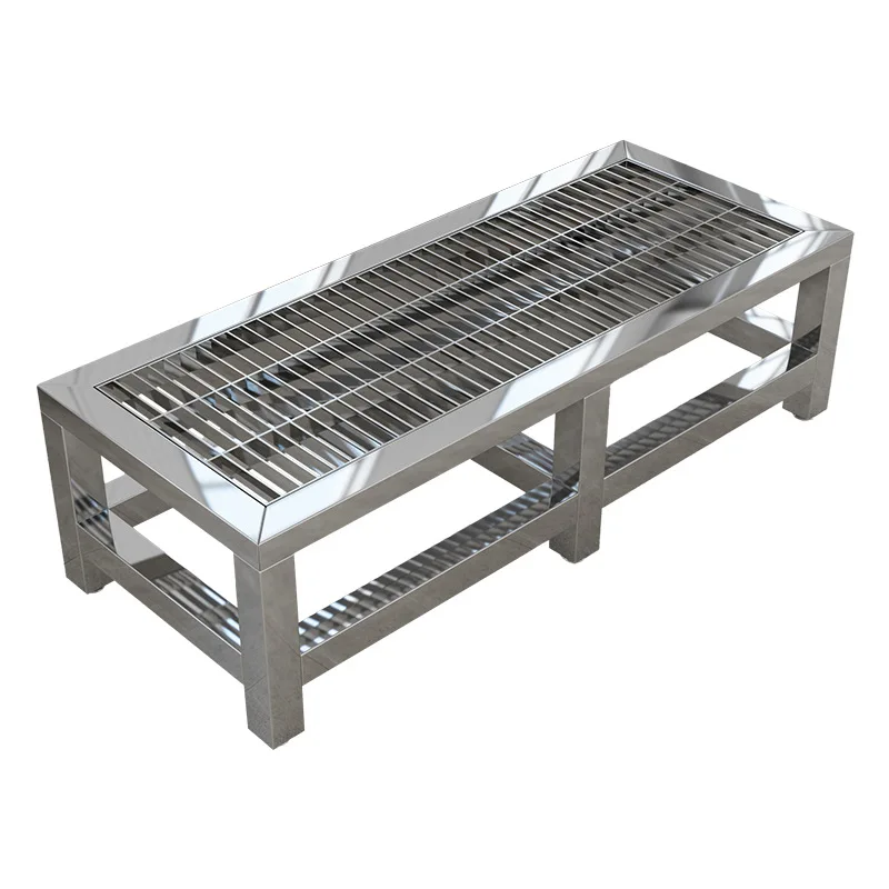Non-slip stainless steel stepping stool, high stool, CNC machine grid, commercial and household use