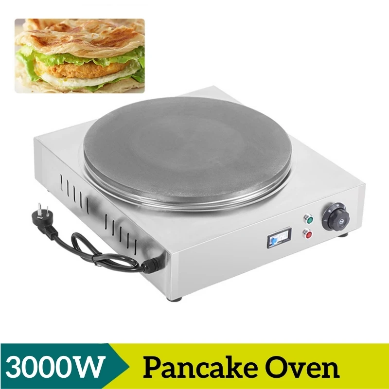 Máquina para Hacer Crepas de 3000W, Versión Mejorada, Superficie de Cocción, Máquina para Hacer Panqueques para Puestos de Comida Callejera