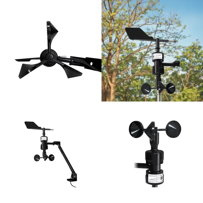 *2026*  HOT RK120-01 Combined 3Cup Wind Speed and Wind Vane Direction Anemometer Sensor Meter with Mounting Bracket for