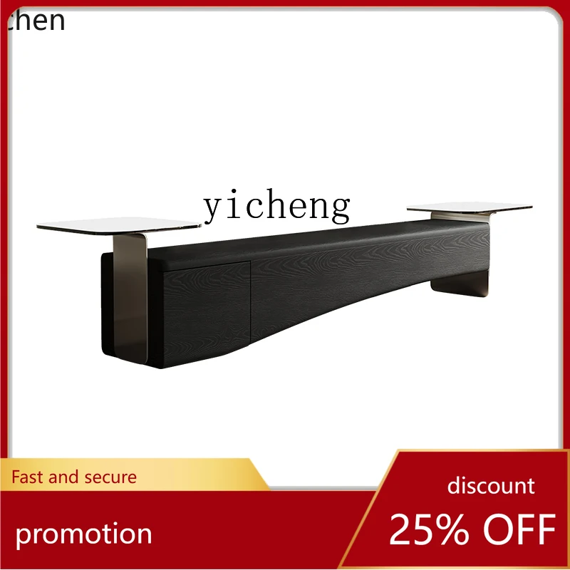 

ZMLHome Solid Wood Black Ash Wood TV Wall Cabinet