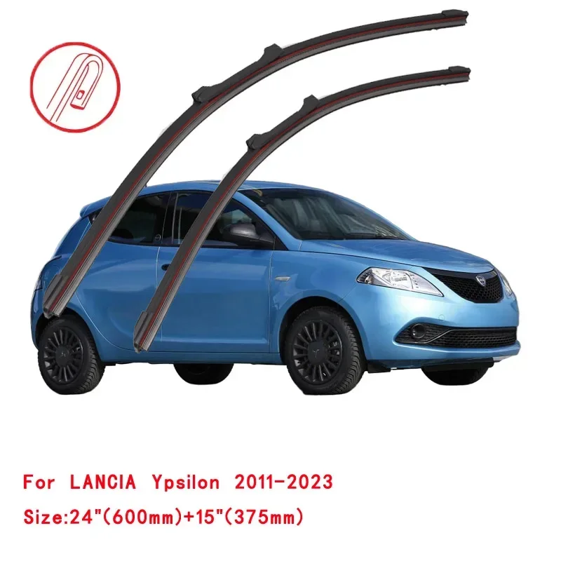 For LANCIA YPSILON 312 2011 2013 2015 2017 2019 2021 2023 Windscreen Windshield Brushes Accessories Washer Car Front Wiper Blade