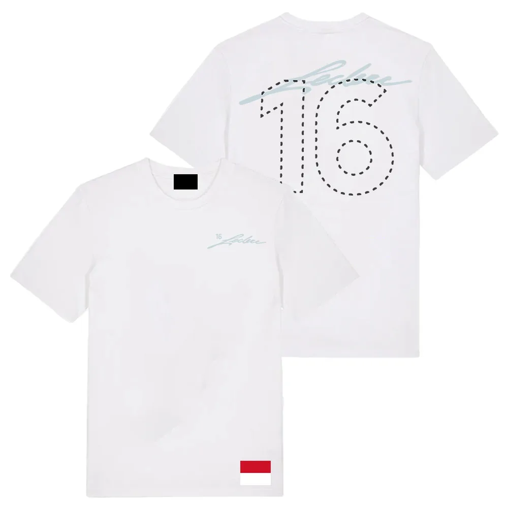 SIGNATURE TEE Charles No.16 Leclerc T-shirt O-neck Summer Short Sleeve Male Tshirts Fashion Design Graphic Printing Merch Mens