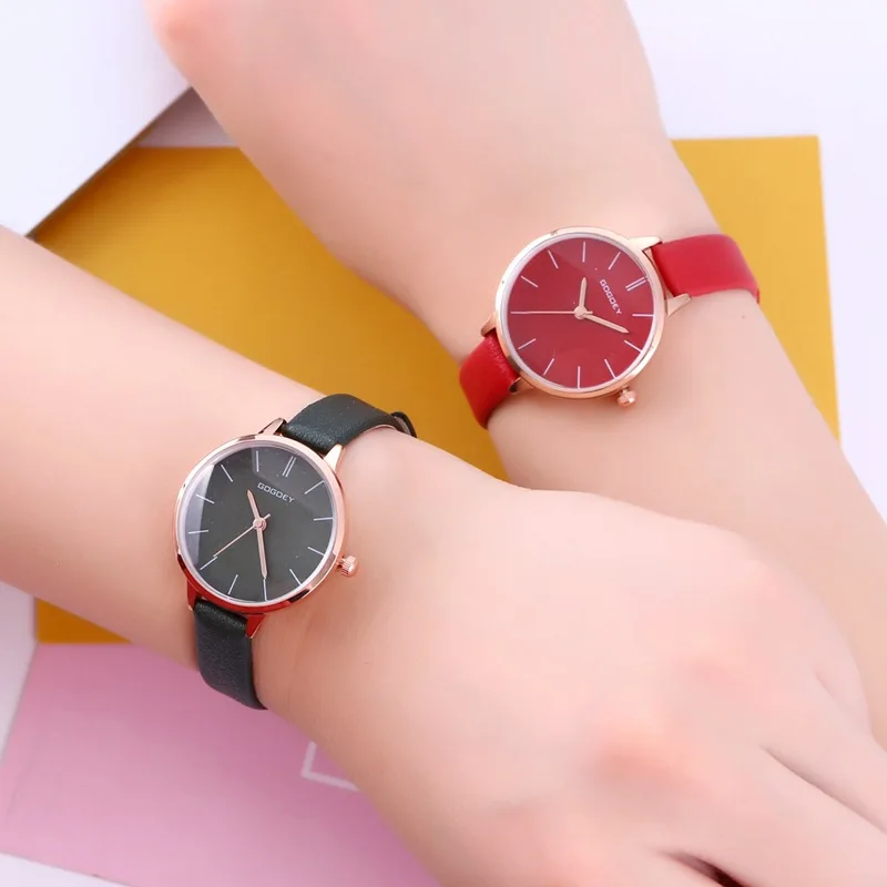 Top Luxury Wrist Watches For Women 2023 Leather Fashion Ladies Minimalism Quartz Watch Gift For Girlfriends Relogios Feminino