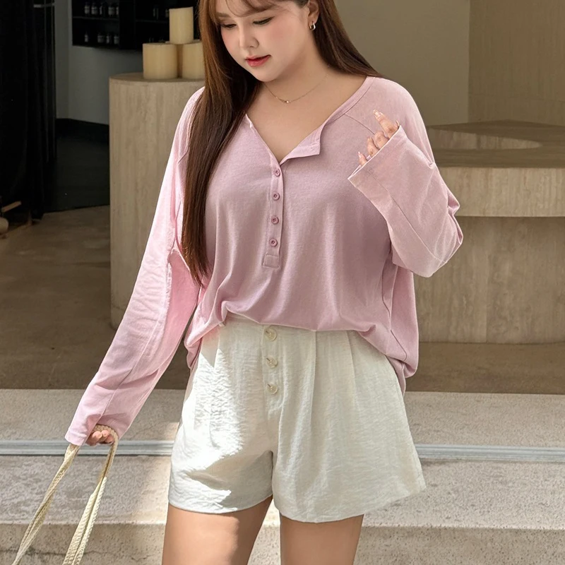 

2026 Summer Premium Plus Size Sun Protection Long Sleeve T-Shirt Raglan Sleeve Cool Lightweight Loose Casual Tops For Women 9560