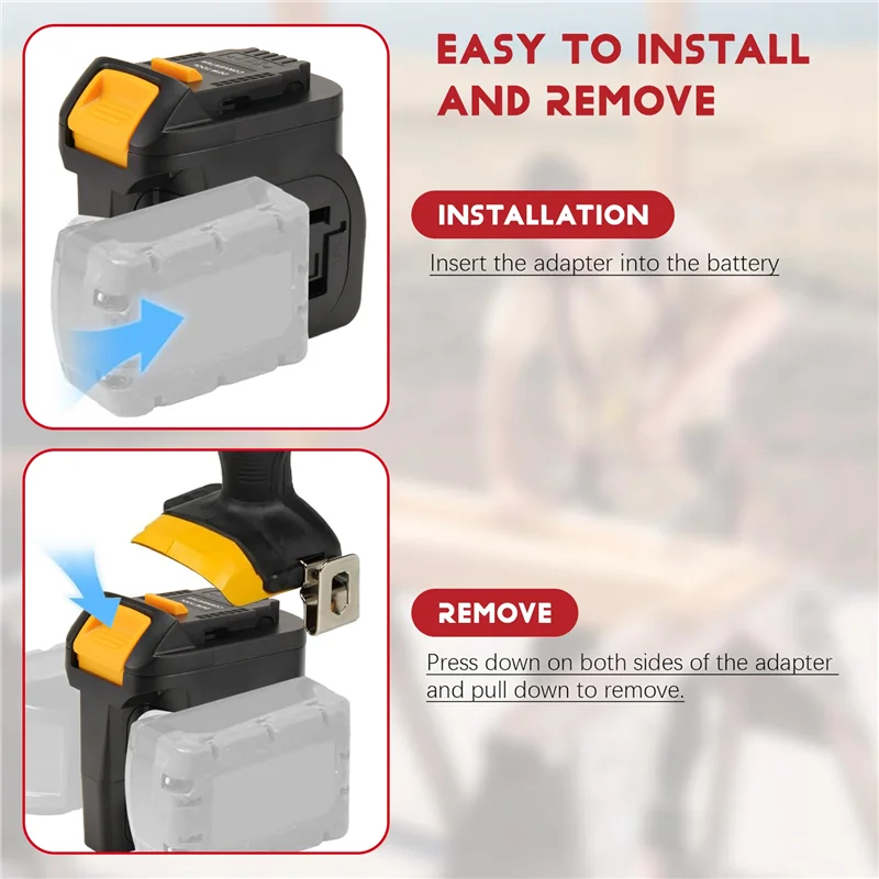 ABZC-For بطارية 18 فولت M18 (2) محول بطارية 2 في 1 يعمل على أدوات كهربائية لاسلكية 20 فولت في نفس الوقت