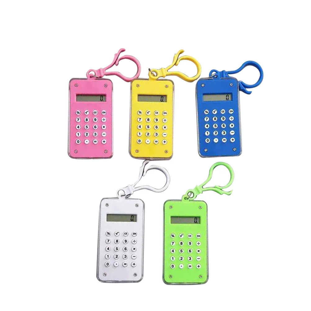 

5pcs Portable Calculator Mini Candy Color Ball For School Office Use Tool Lightweight Compact Size