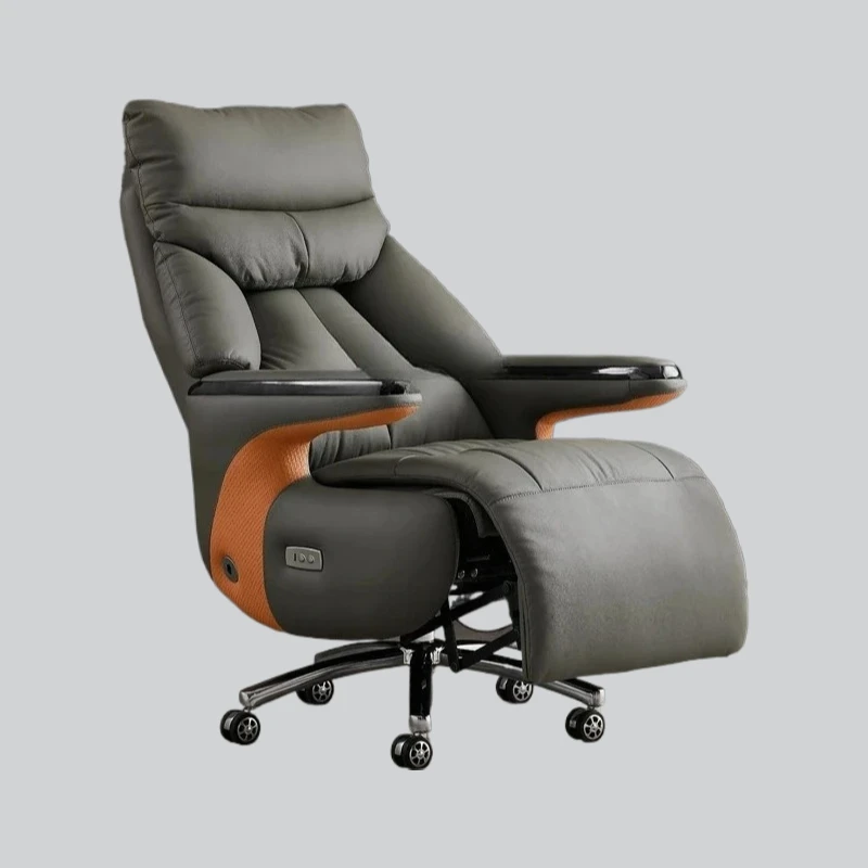 Y Smart electric leather office chair reclining massage boss chair comfortable first class business president chair