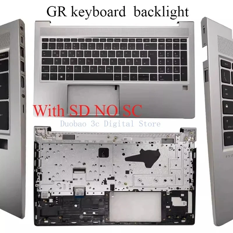New SP UK LA GR US Laptop Palm Pad Keyboard For HP Probook 450 G9 455 G9 450 G8 455 G8 Host Cover Keyboard N01933/N01934-001 view 5