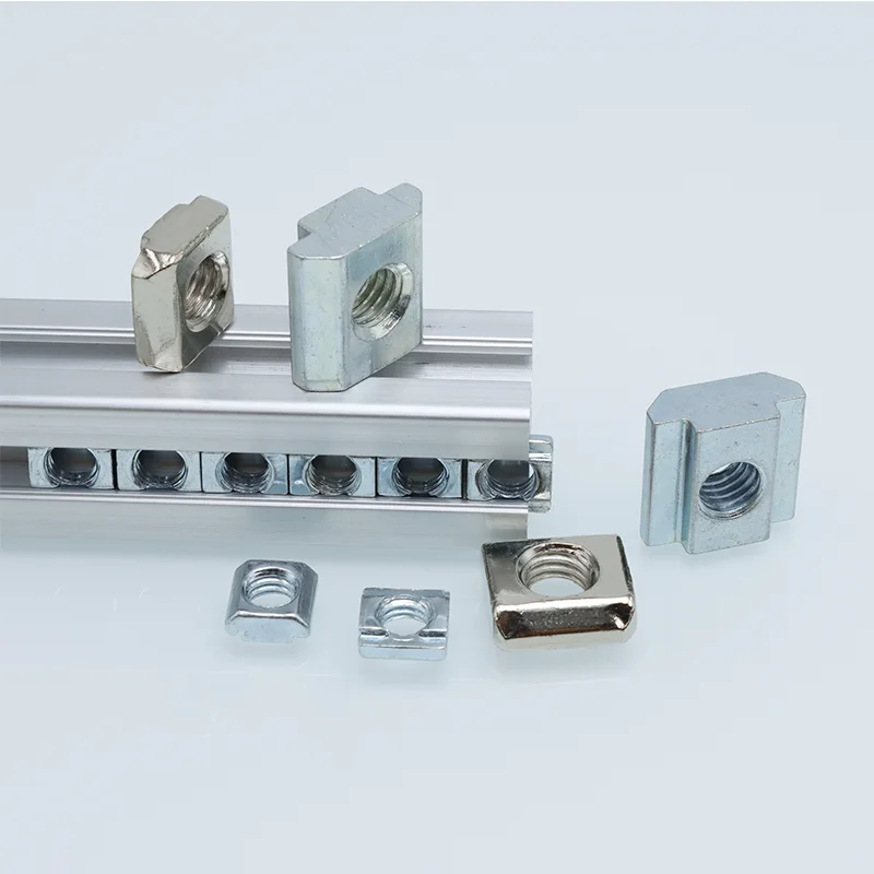 200p T-Nut-Gleitmutter M4 M5 M6 M8 Kohlenstoffstahl EU-Standard Vierkantmuttern Anschluss für 2020 3030 Aluminium-Strangpressprofil 40 – Detail 1