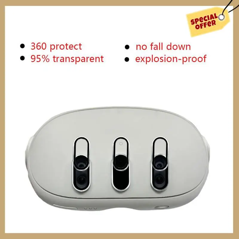 Stable Performance-3Pcs Tempered Glass For Meta Quest 3 Camera Lens Protector HD Lens Anti-Scratch Protective Film VR Accessorie