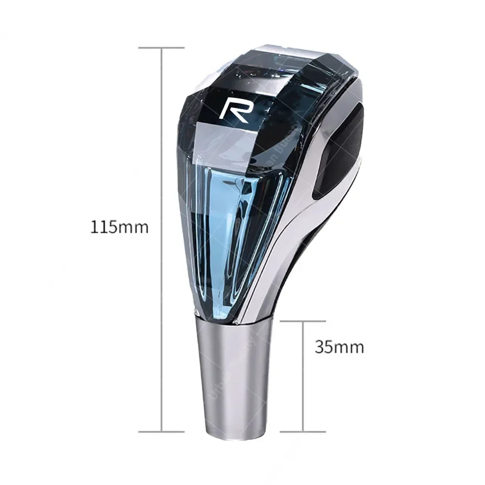 Car Universal Crystal Handle Gear Shift Knob Gear Head with LED For Volvo C30 C70 S40 S60 S70 S80 S90 V40 V60 V70 V90 XC40 XC60