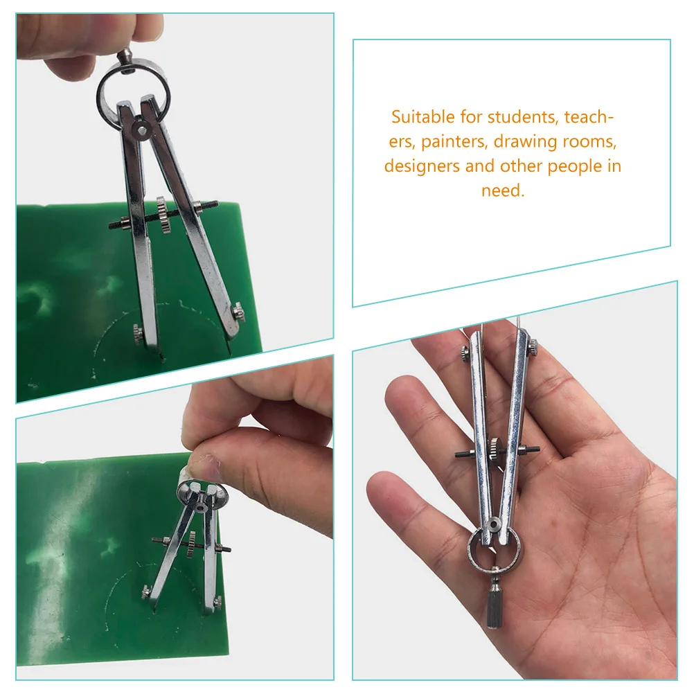 Kreis-Zeichenwerkzeug, Kompass für Studenten, Designer, Zeichenbedarf aus Edelstahl, Kompass für Studenten-Briefpapier