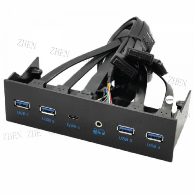 Y Y USB 3.1 TYPE-C 5.25Inch Chassis Front Bar Panel USB Hub 19PIN to C port 5Gbps
