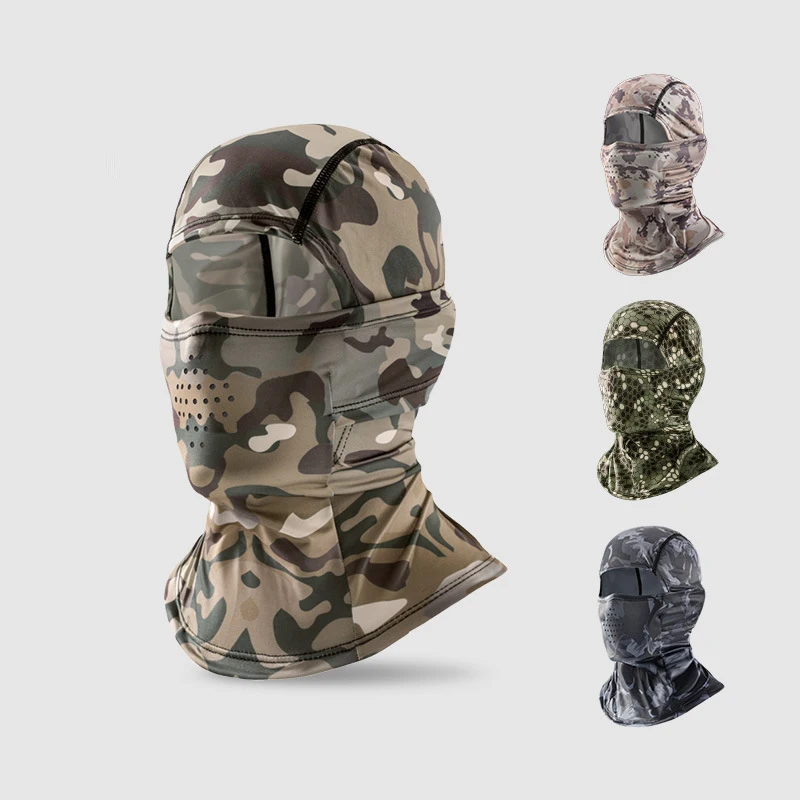 Camouflage Mask Cycling Balaclava Full Cover Face Mask Cap Quick Dry Lycra Summer Sun Ultra UV Protection Outdoor Ski Hunting