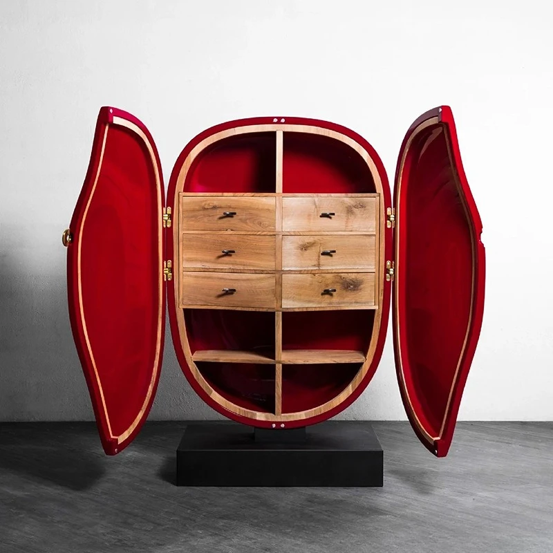 Italian light luxury beetle dining side cabinet villa home high-end designer simple creative storage locker