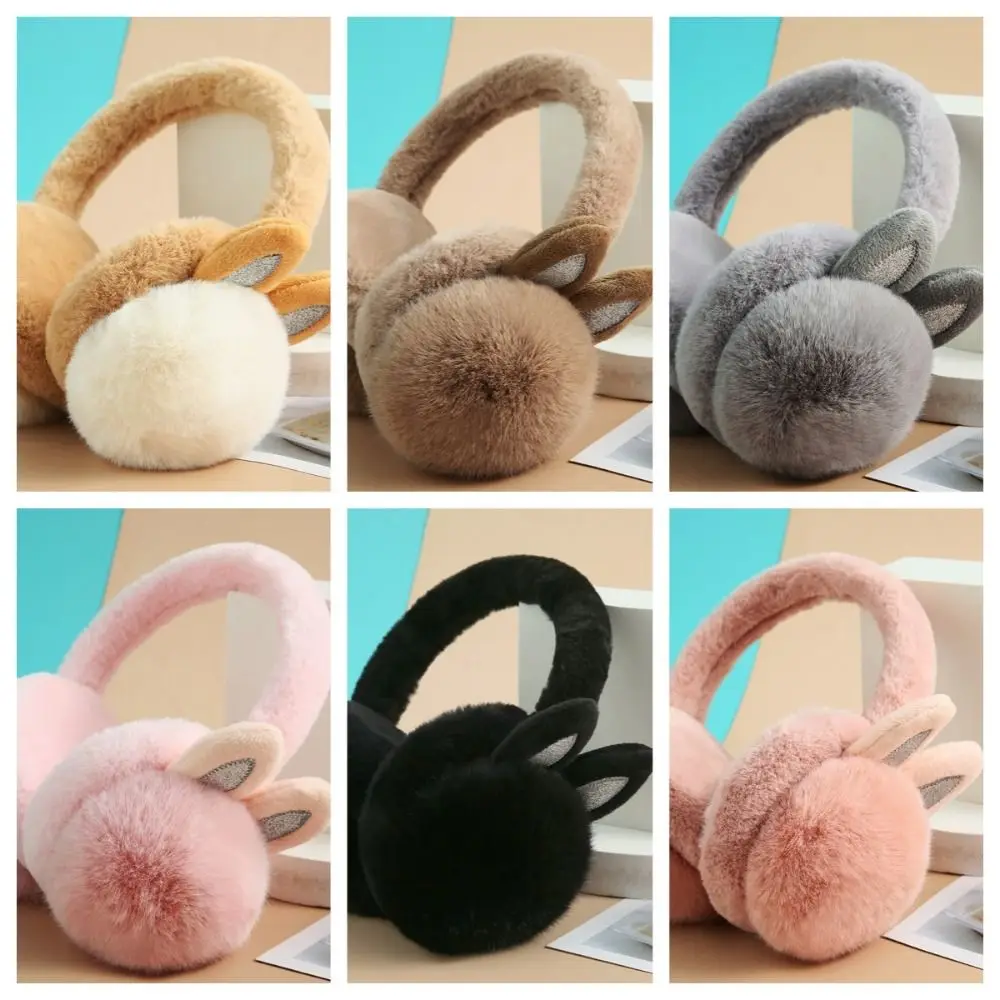 مريحة فو الفراء أرنب الأذن غطاء للأذنين الحرارية رشاقته الشتاء غطاء الأذن تدفئة الأذن الكرتون إيرفلاب الشتاء #6