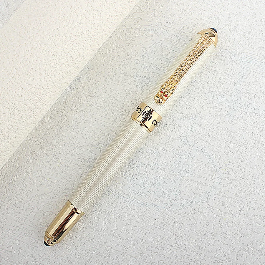 Jinhao Metal Dragon Fountain Pen EF/F/M/Nib Beautiful Office Business Writing Gift Ink Pen