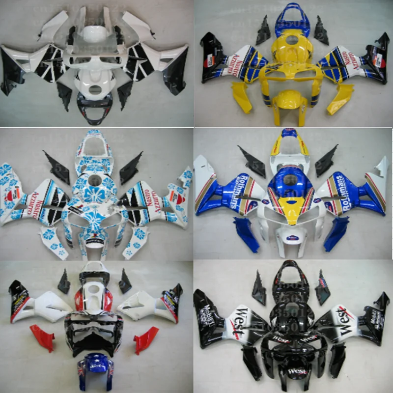 

Пользовательские Обтекатели для CBR 600RR 2005 2006 белый желтый синий мотоцикл CBR 600RR 05 06 ABS пластиковый Инжекционный чехол набор аксессуаров