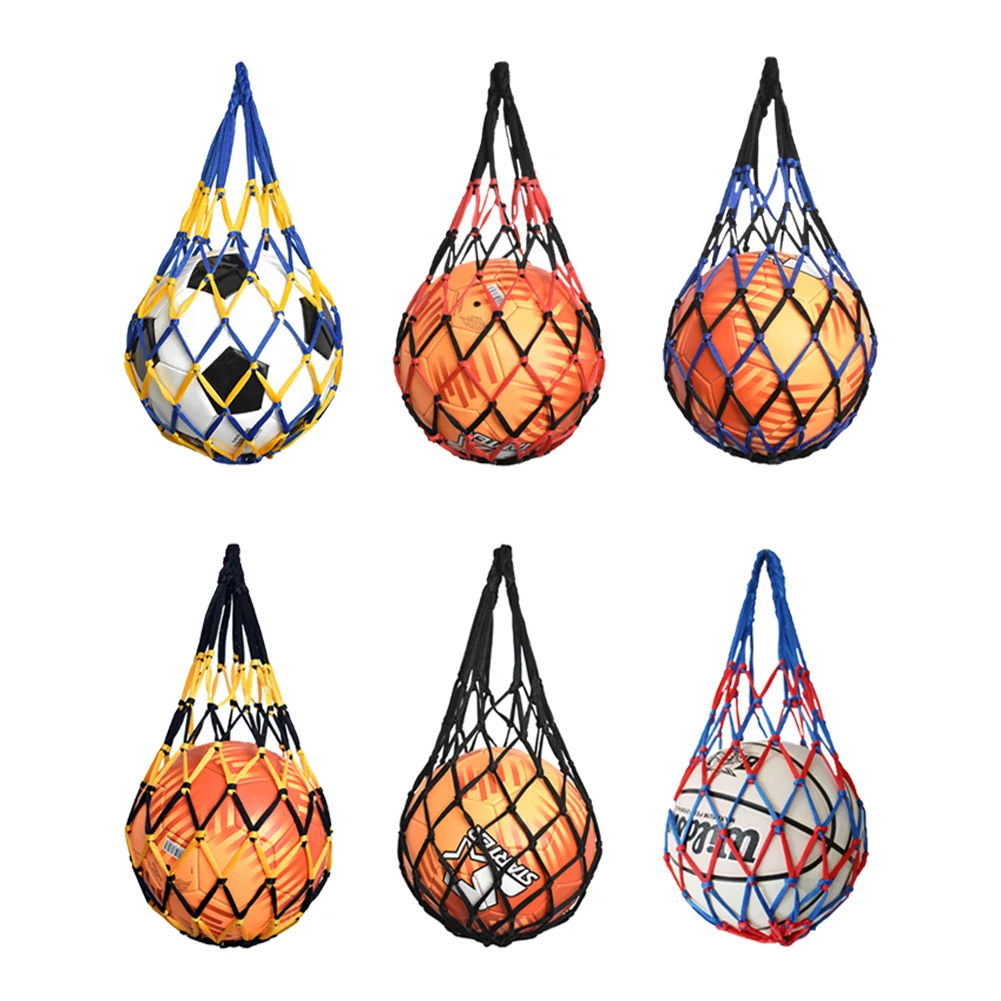 

Net Soccer Volleyball Drawstring Ball Storage Bag Youth Football Self Trainer Nylon Bold Storage Bag Football Accessories