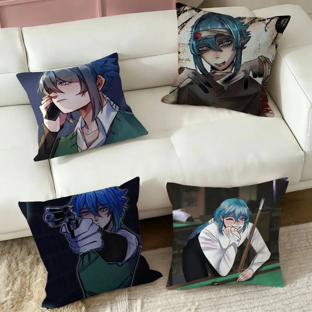Hugo Kk-Kids at The B-Back  Square Double-Sided printed Pillow Case Bedroom Bedside Pillow Sofa Cushion Cover