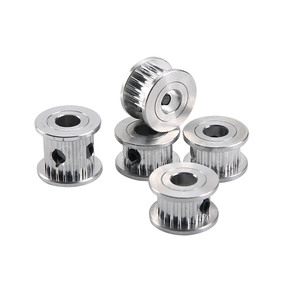 2GT GT2 Aluminum Timing Belt Idler Pulley 16T 20T Teeth Tooth 3mm 5mm 8mm Bore For 3D Printer 6mm Width Timing Belt