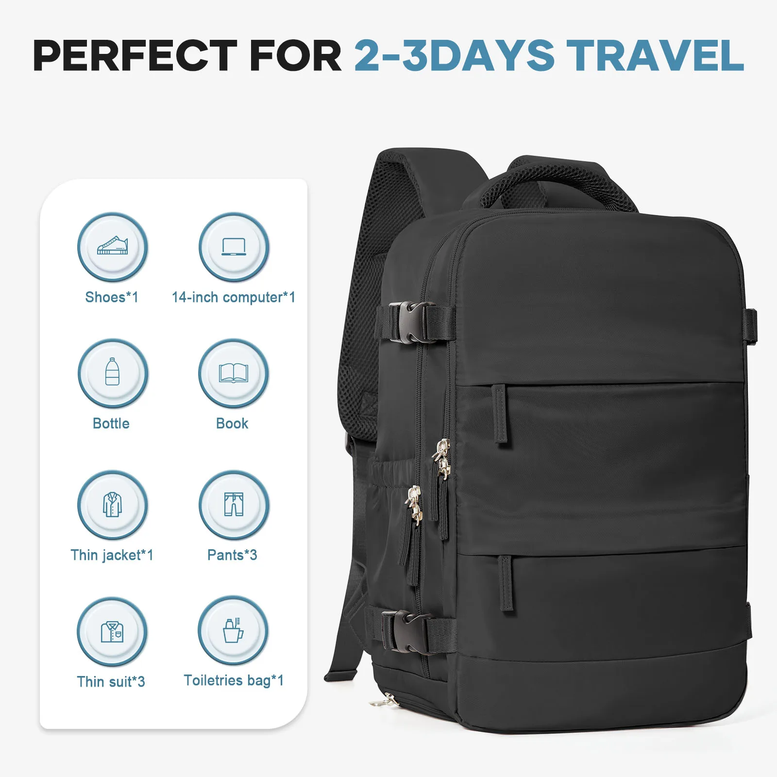 Women Men Hand Luggage Backpack Business Laptop Bag College Travel Backpack Waterproof Carry on Cabin Backpack Wizzair 40x30x20