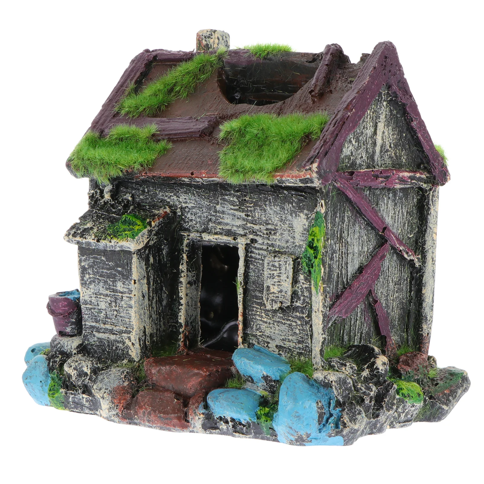 

Premium Resin Fish Tank Shelter House Aquarium Landscaping Adornment Durable Waterproof Exquisite Craftsmanship Realistic