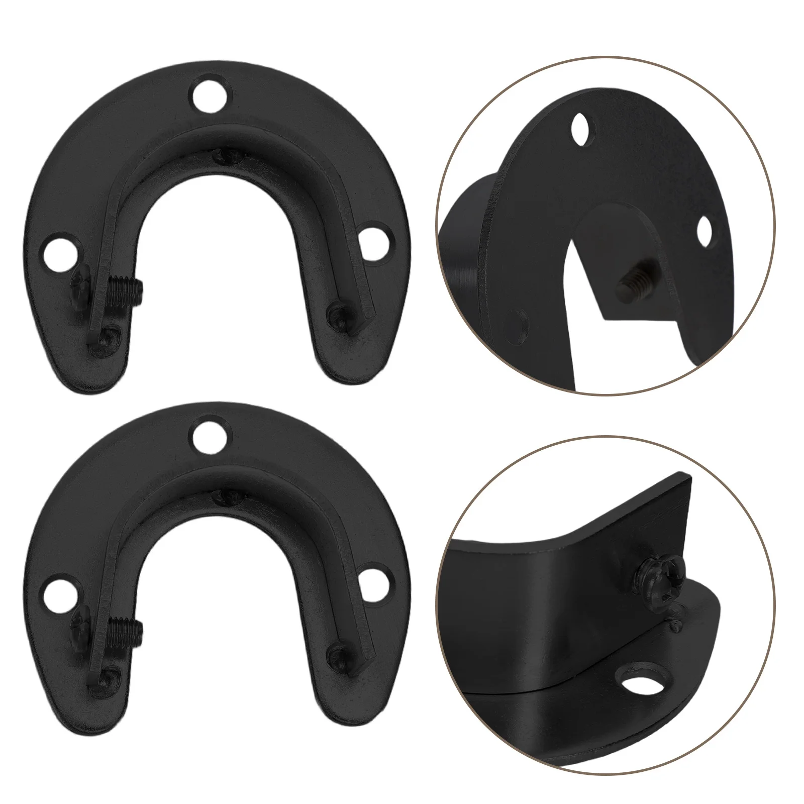 

Wardrobe Rod Brackets Heavy Duty Closet Support Fixtures for Strong Hanging Rail Installation Hardware Flange Rod Holder,