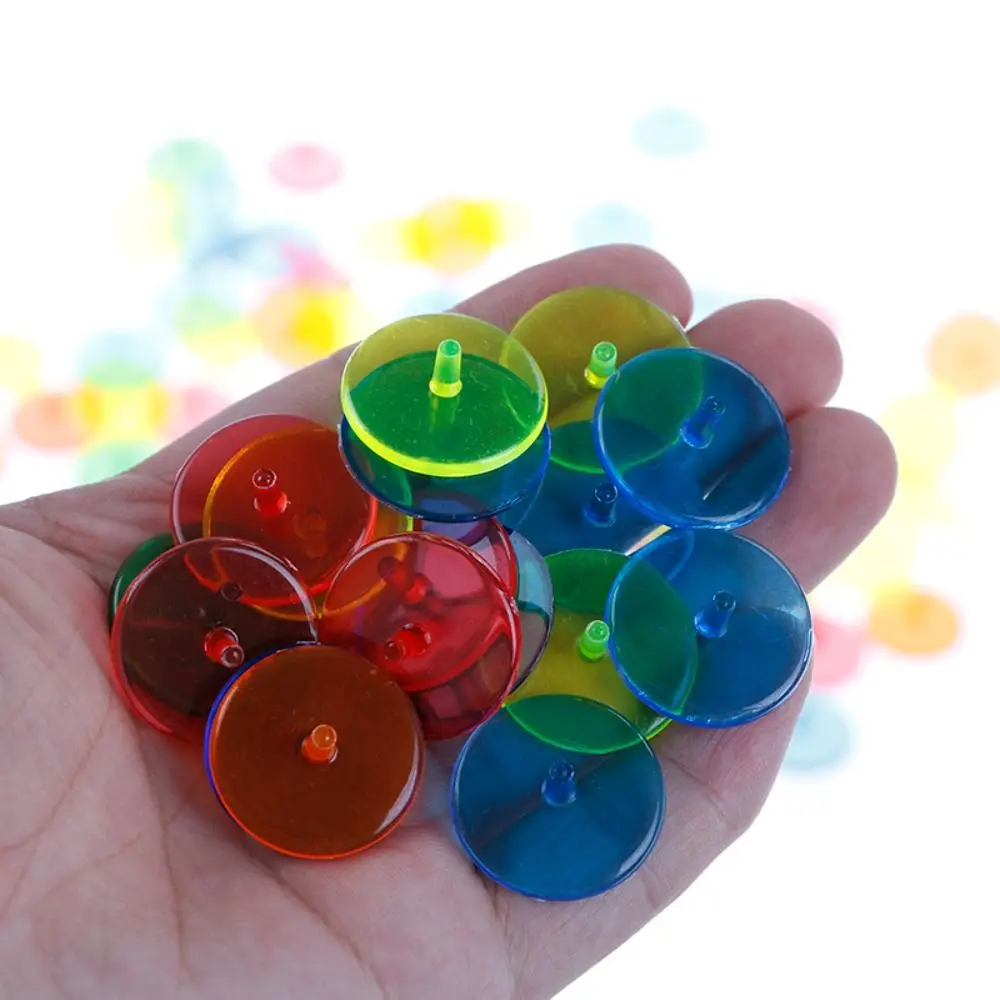 50PCS Golf Course Assorted Color Transparent Golf Ball Marker Position Markers Diameter 24 Mm Plastic Transparent Golf Training