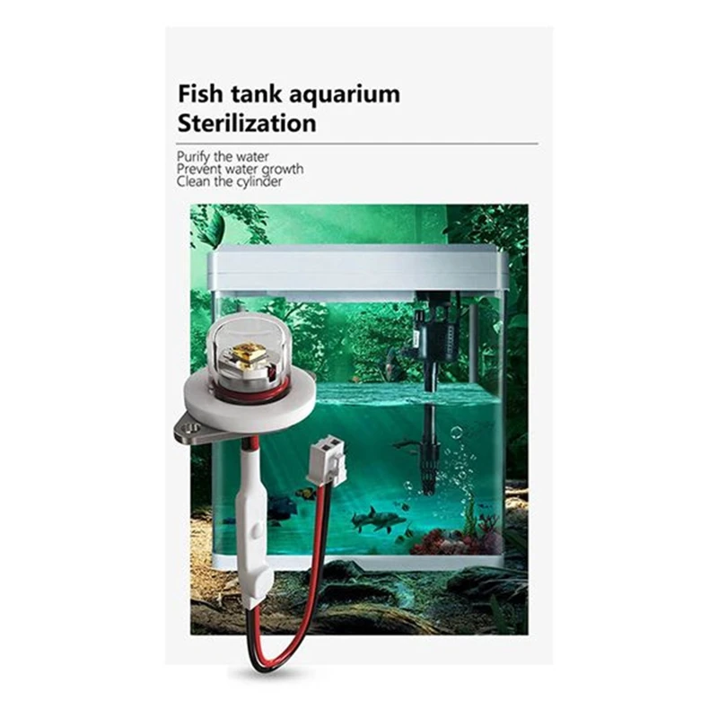 جهاز تنقية المياه بالأشعة فوق البنفسجية للتطهير بالأشعة فوق البنفسجية ، موزع مياه الحيوانات الأليفة ، led ، الأشعة فوق البنفسجية ، 270-280 نانومتر ، 2 ،