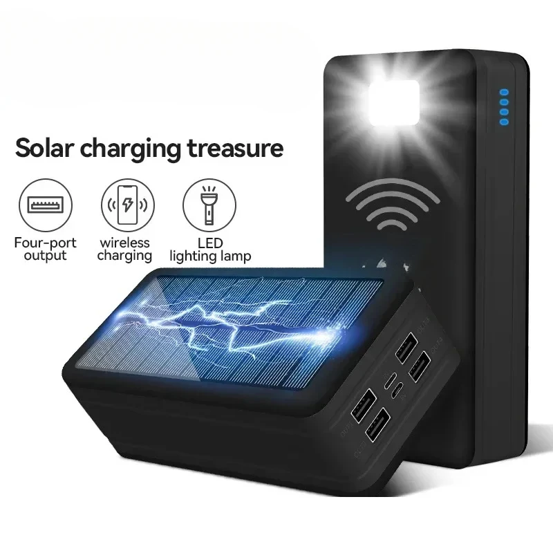 Ultra-Large Capacity Mobile Power Portable with Lanyard Compass External Battery Outdoor Powerbank 50000mAh Solar Power Bank