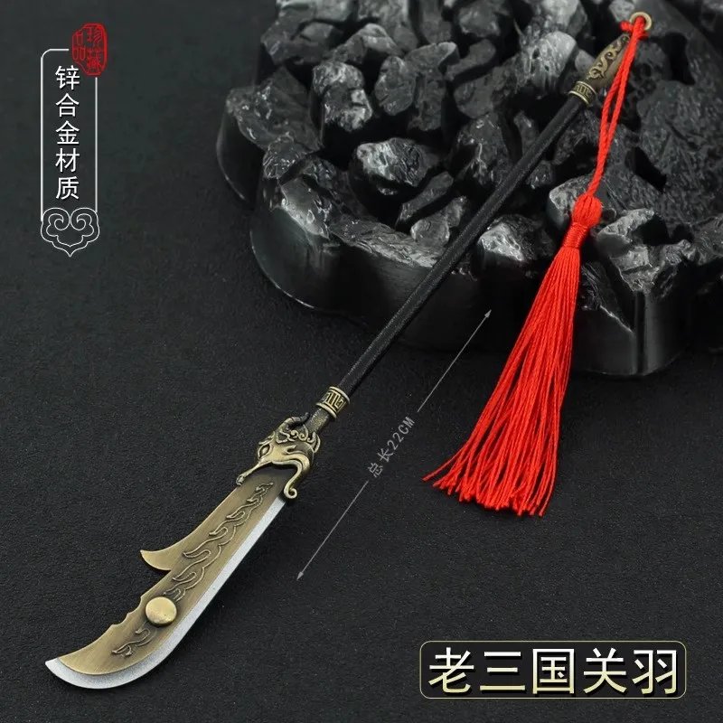 1/6 Soldier Miniature Cold Weapons Old Three Kingdoms Crescent Moon Knife Model Toy Fit 12'' Action Figure Body In Stock