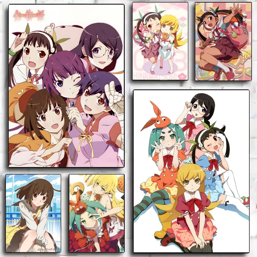 Supernatural Anime M-monogatari Serie Poster Trendiges Ästhetisches Selbstklebendes Wandposter Raumdekoration für Schlafzimmer & Studentenwohnheim