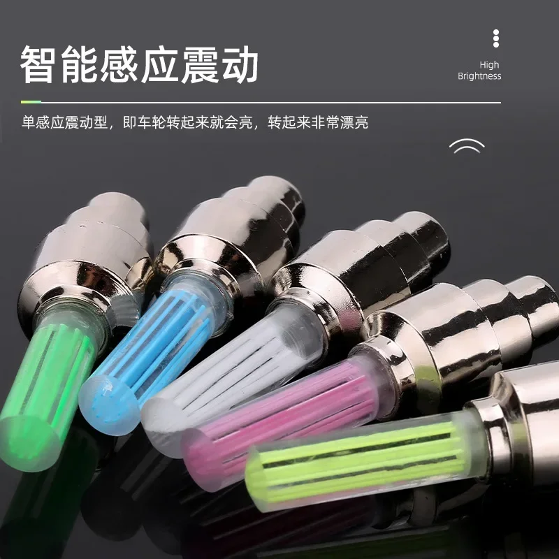 Bicycle Air Valve Light Mountain Bike Air Valve Light Windwheel Bicycle Accessories Fluorescent Rod Type Wheel Tire Light image 2