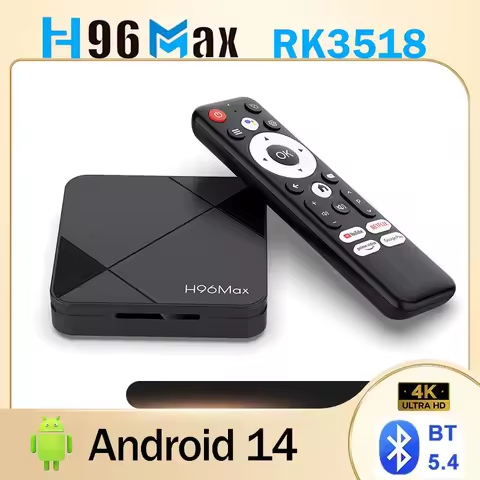 H96 MAX RK3518 Android14 TV Box 4K Fast Streaming TV Box HD BT 100M LAN 2GB 16GB USB3.0 Smart Set Top Box Media Player