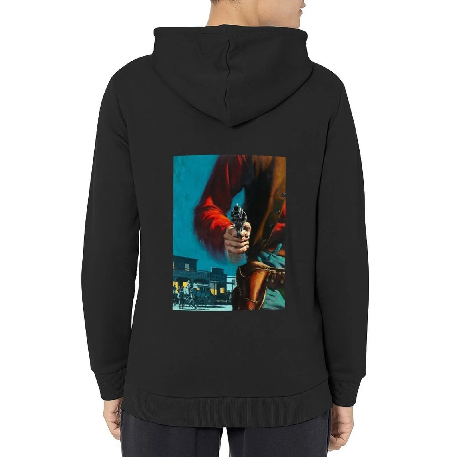 

Vintage Old West Gunslinger Cowboy Hoodie clothes for men men's clothing men's winter sweater hoodie