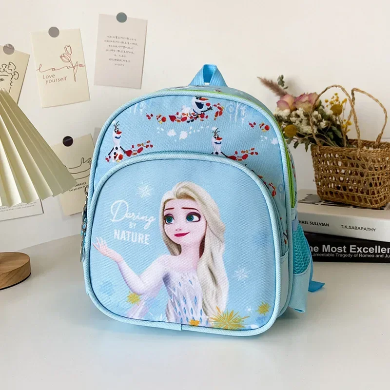 

Disney Frozen Elsa Kindergarten Kids Backpack 2024 New School Bag Cute Boys and Girls Cartoon Shoulder Bag Handbag