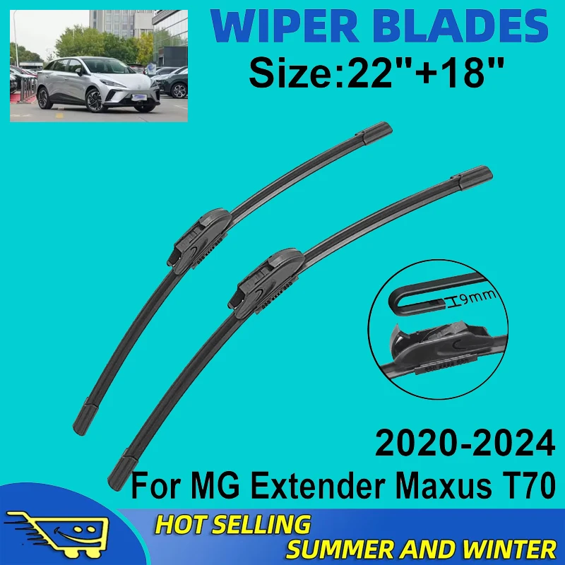 

2PCS Wiper Blades Set Kit For MG Extender Maxus T70 2020-2024 Front Windshield Brushes Windscreen Window Accessories