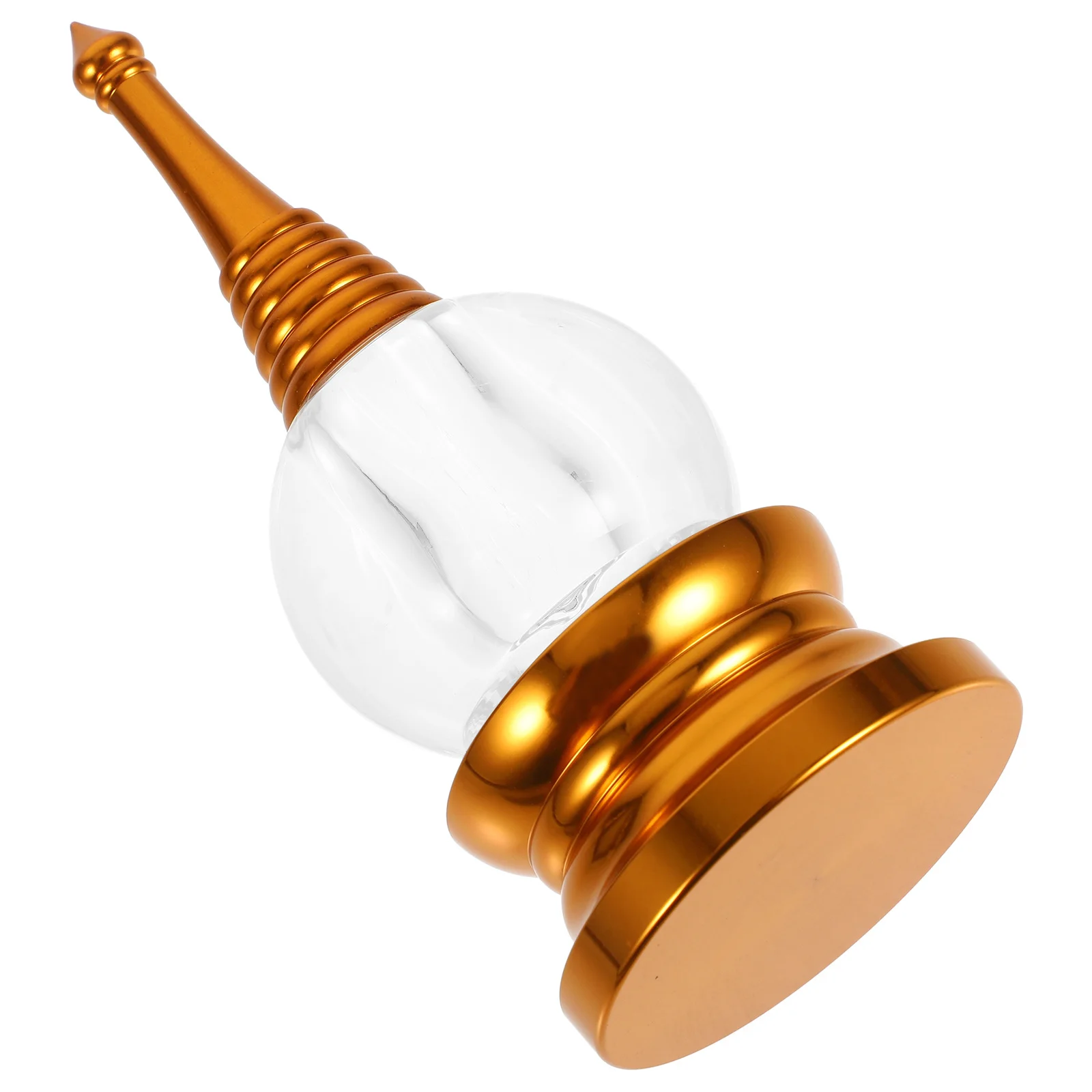 

1pcs Pagoda Statue Decor Alloy Crystal Indoor Ornament For Home Office Desk Meditation East Asian Culture Gift