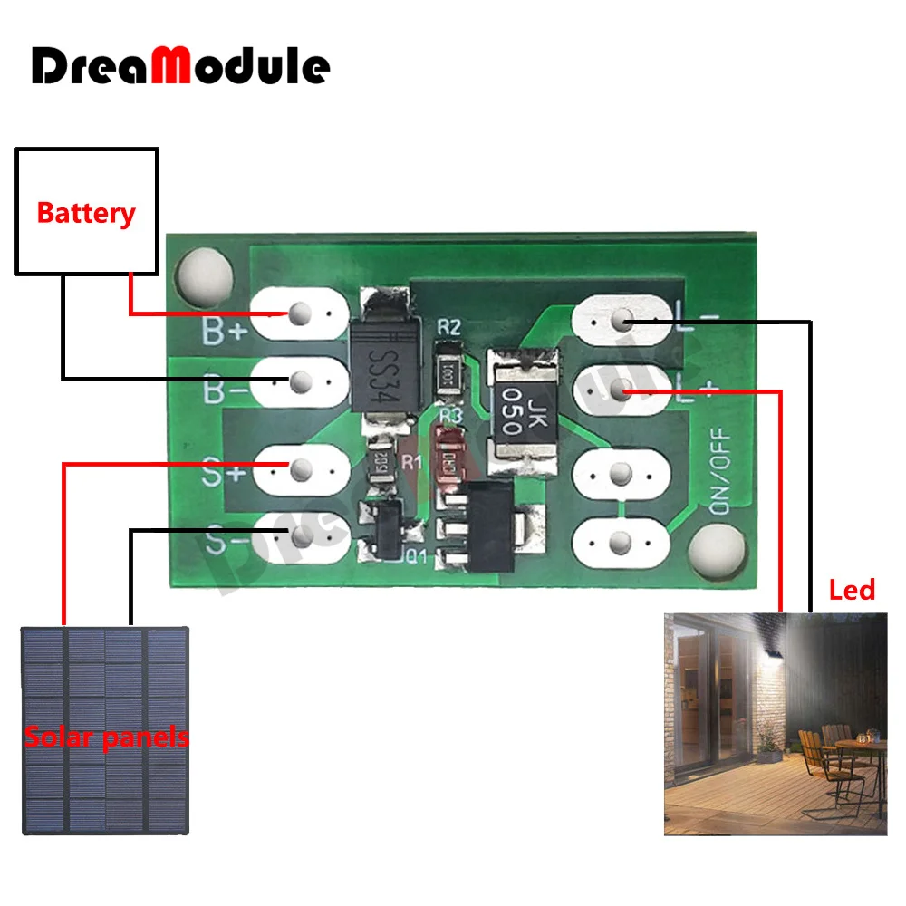 Solar Controller Charging Street Light Switch Circuit Board Charging Controller Circuit Switch Lithium Battery Charging Board
