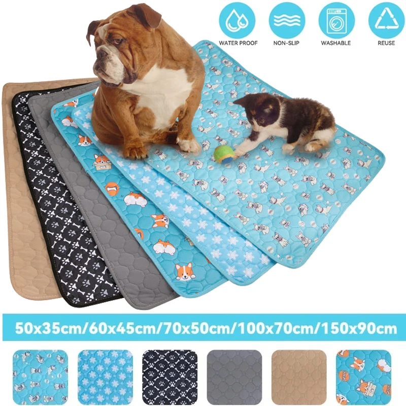 

Reusable Dog Pee Pad Blanket Absorbent Diaper Washable Puppy Training Pad Pet Bed Urine Mat for Pet Car Seat Cover Pet Supplies