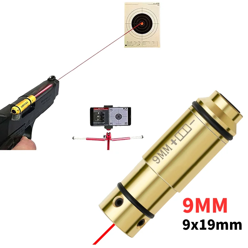 9MM Laser Training Bullet 9x19mm .40s&w Hunting Shooting Red Dot Laser for Dry Fire Training Practice Bore Sight Without battery