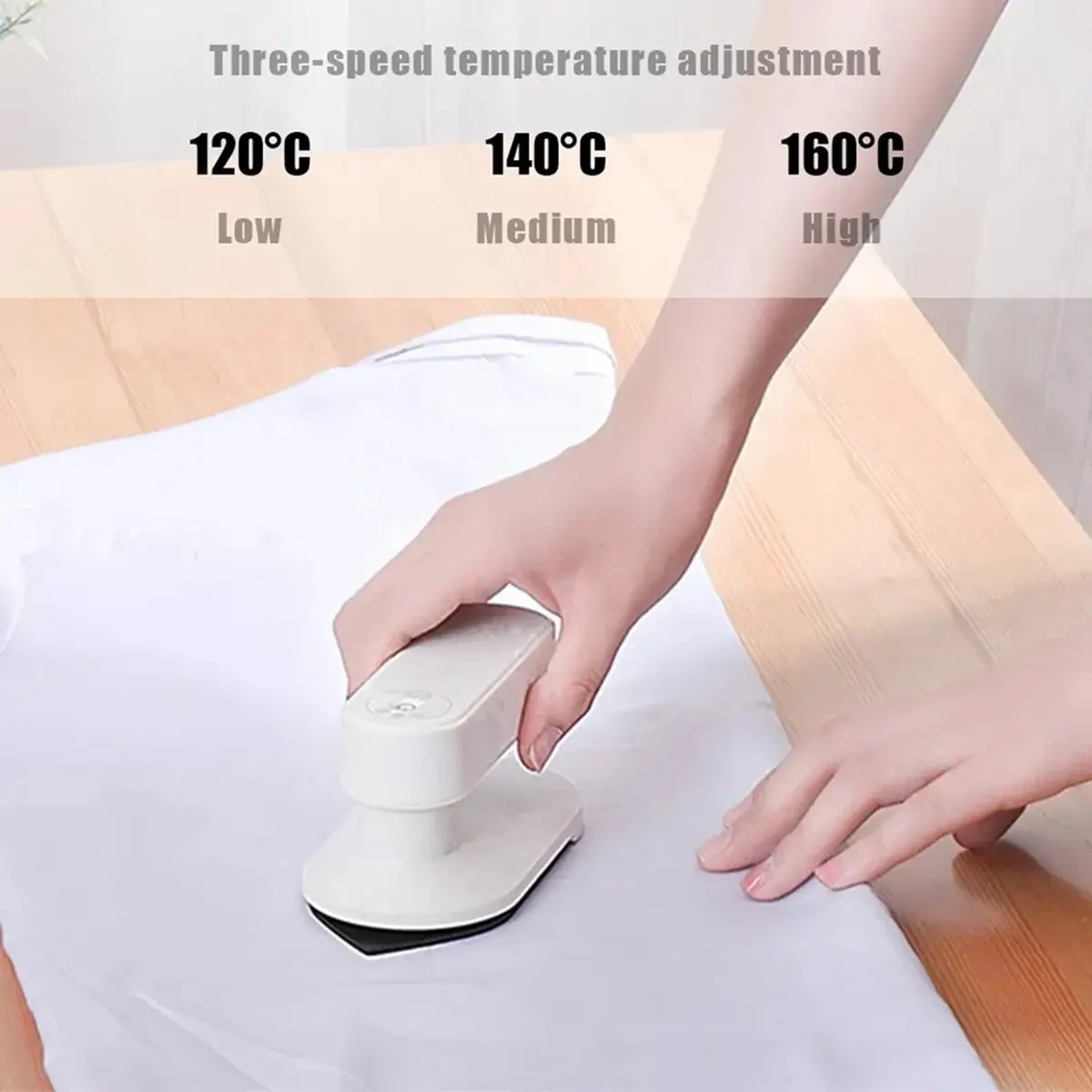

USB Rechargeable Mini Steamer Handheld Fabric Steam Iron 3 Heat Levels 110 W Steamer Travel Garment Steamer for Clothes