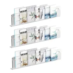 Magazine Brochure Holder Wall Mount,Hanging Bookshelf Literature Storage Rack,Kids Book Floating Wall Mounted Display Shelves