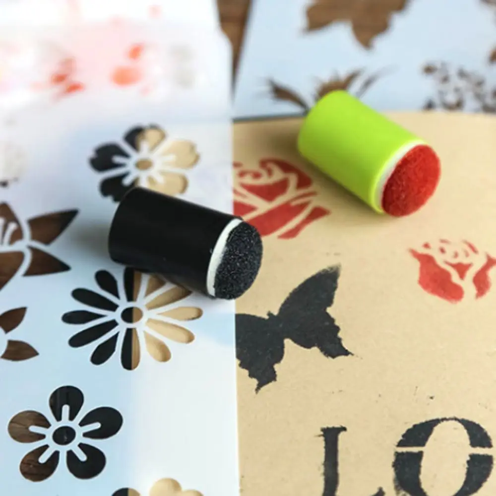 40PCS/set Multicolour Finger Daubers Small Size Sponge Material Finger Sponge Daubers Inking Staining DIY Small Sponge Daubers