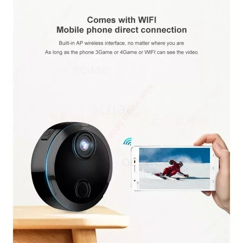 Subminiature 1080P HD Mini Wifi Camera Smart Home IP Webcam Remote Surveillance Camcorders Night Vision Outdoor Sport Action Cam