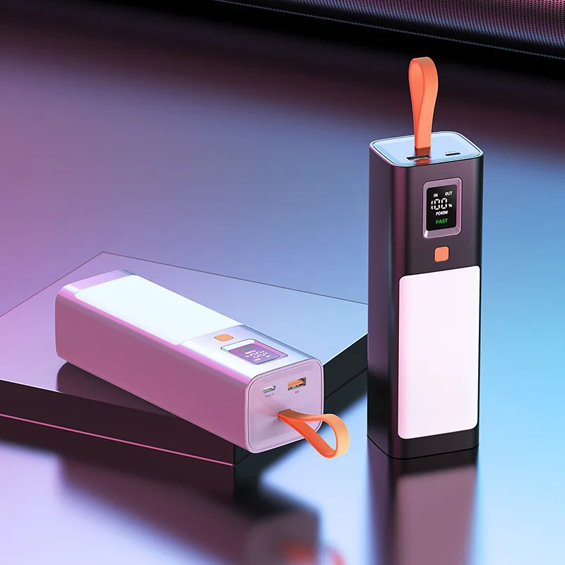 PD100W แบตสำรองนิกซี่หลอดนิกซี่40000mAh ไฟ LED กลางแจ้งที่แข็งแกร่งชาร์จ SCP22.5W แล็ปท็อปโทรศัพท์อินพุต PD65W ชาร์จได้อย่างรวดเร็ว