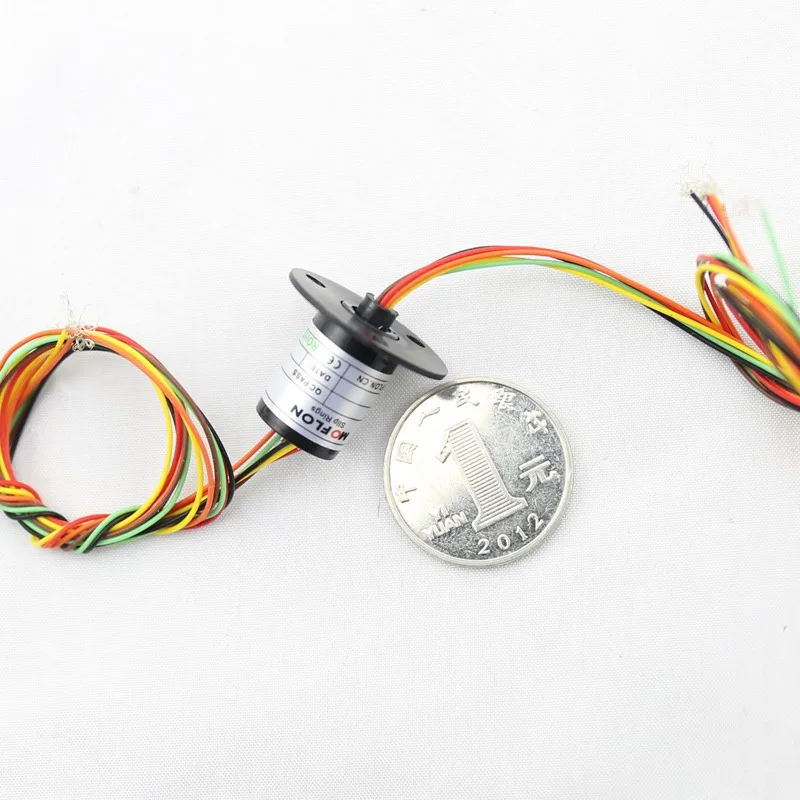 

Mofullon Conductive Slip Ring 12.5mm OD 18.2mm Length 6 Circuits Collector Ring