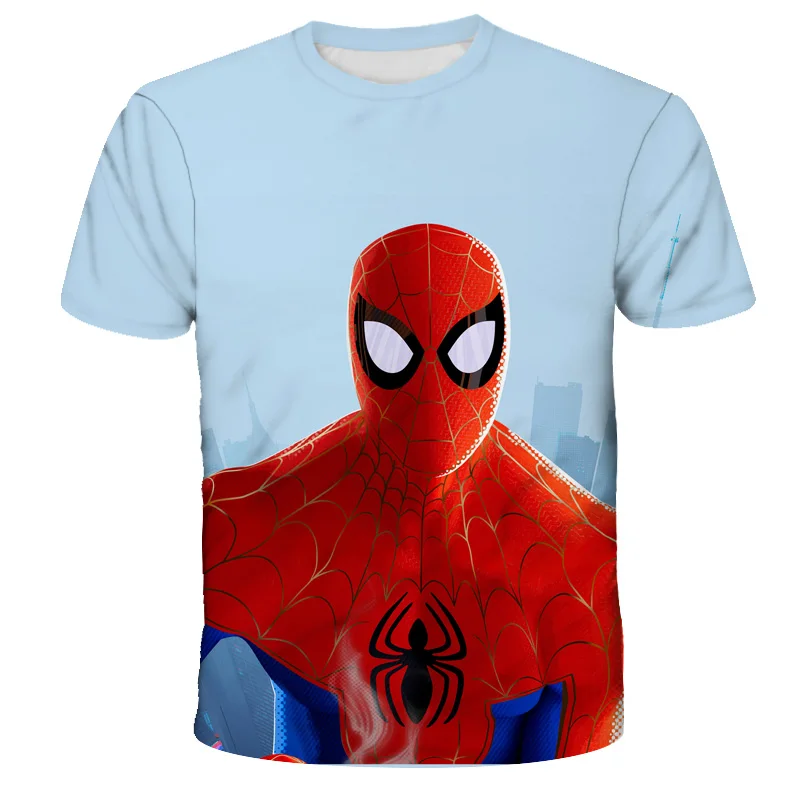 T-shirt à manches courtes Spider-Man pour enfants, vêtements de héros Smile, doux, streetwear tendance pour hommes, tee-shirt pour garçons, été, 03/Y-